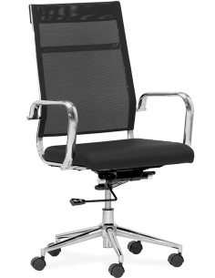 Silla de oficina - Chrome Metal - Asiento acolchado -... 2