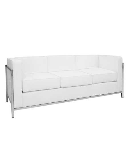 Sofa - Acero inoxidable - Funda de poliéster - cm 180 x 70 x 68 h