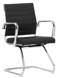 Silla de oficina - Chrome metal - asiento acolchado - cm...
