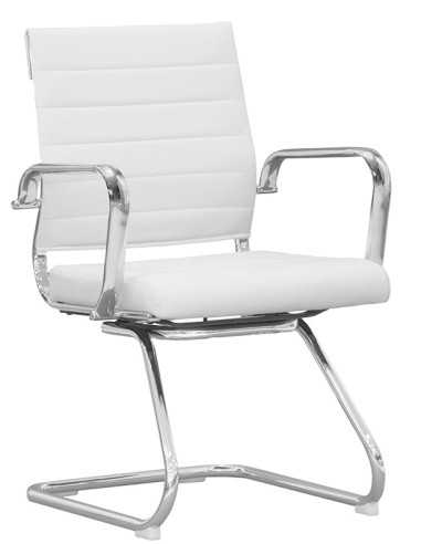 Office chair - Chrome metal - Padded seat - cm...