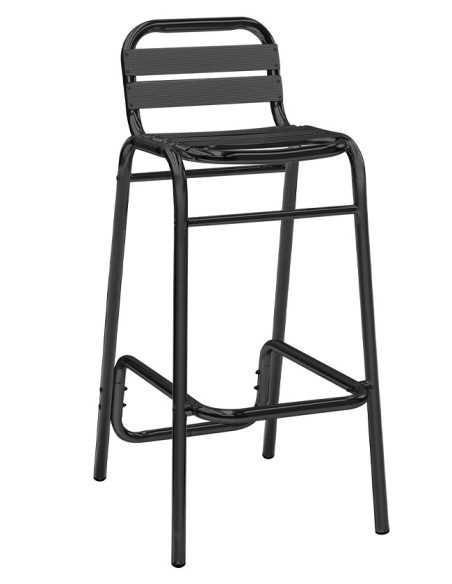 Sgabello - Struttura in alluminio verniciato - cm 40 x 35 x 100h