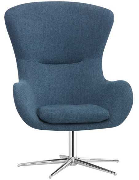 Chair - Chrome metal - Padded covered in fabric - cm 60 x 47 x 102 h