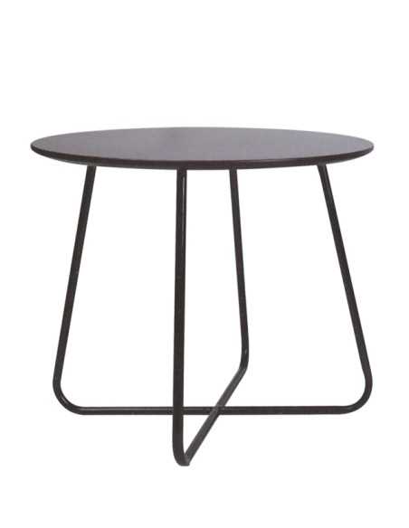 Tabla - Metal pintado - MDF superior -  cm 60 Ø x 53,5 h