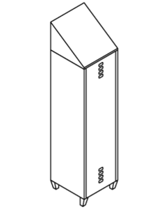 Armadio spogliatoio - N.1 posto - Scivolo e serratura -... 2