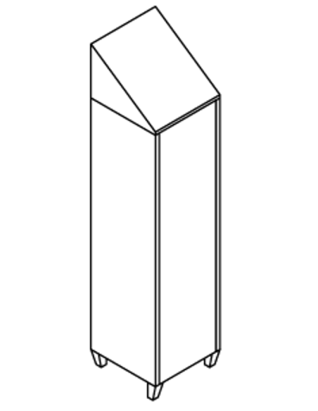Armadio portascope - Interior - Slide and lock - cm 50 x 50 x 215 h