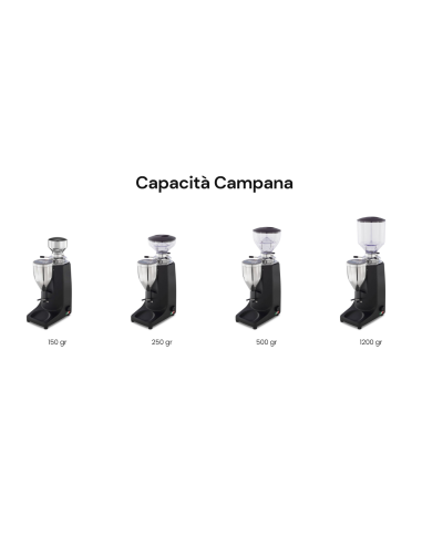 Macinacaffè elettronico con campana 1200 g per...