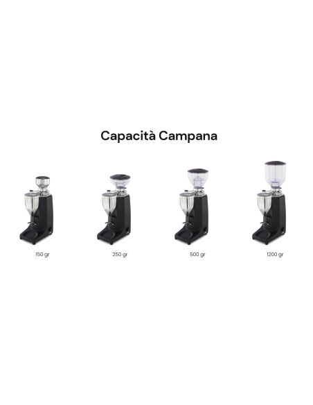 Electronic coffee grinder with bell 1200 g for 6 kg per day