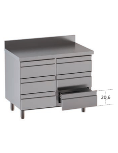 Cassettiera - Alzatina - N.6 drawers - Depth 60 - cm 80 x... 2