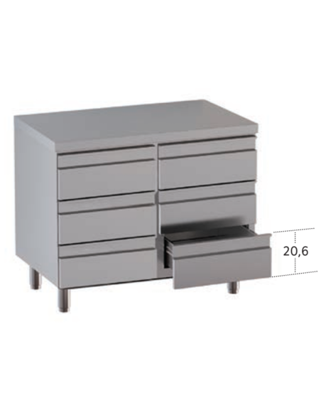 Boxer - N. 6 cajones - Profundo 70 - cm 100 x 70 x 85 h