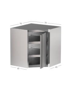 Hanging cabinet - Corner - With swinging door - shelf n.2... 2