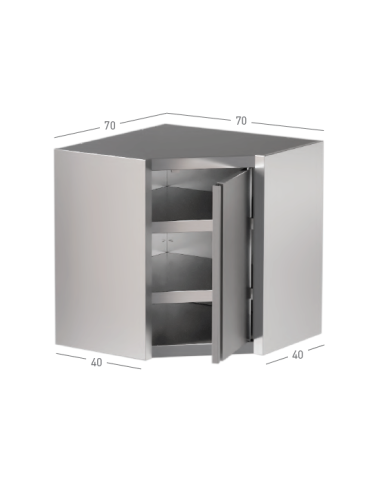 Hanging cabinet - Corner - With swinging door -...