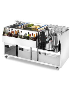 Cocktail counter - Acciaio inox AISI 304 - Dimensiones cm...