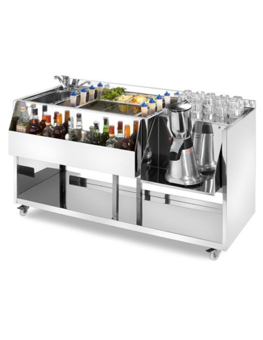 Banco cocktail - Acciaio inox AISI 304 -...