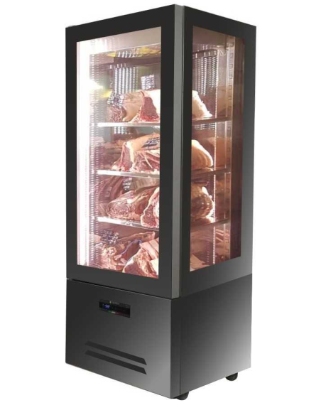 Vetrina carne con 4 lati a vetro - Cm 62 x 67 x 196 h Vetrina carne con 4 lati a vetro - Cm 62 x 67 x 196 h