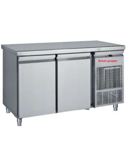 Refrigerated table - Without unit - No. 2 doors - cm 132 x 80 x 89 h