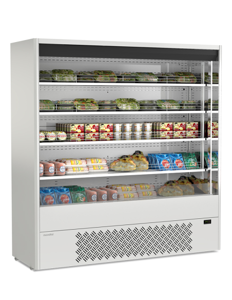 Wall display - Temperature 0° + 4°C - Ventilate - White color - Standard night curtain - Cm 188.5 x 64 x 198.1 h