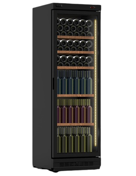 Vitrina de vinos - Mono temperatura +5°C +15°C - Capacidad litros 378 - cm 59 x 65,3 x 186,7 h