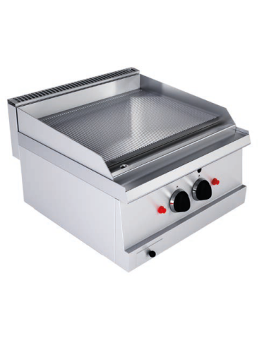 Fry top a gas - Piastra rigata cromata - cm 60...