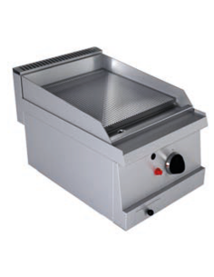 Fry top gas - Piastra rigata cromata - cm 40 x 60 x 30 h 2