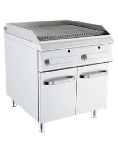 Griglia a gas - Doppia - Con vapore - cm 80 x...