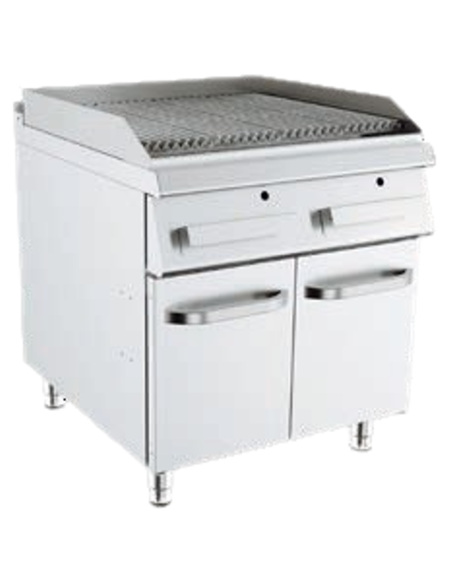 Griglia a gas - Doppia - Con vapore - cm 80 x 90 x 90 h