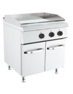 Fry top elettrico - Piastra 1/2 liscia e 1/2 rigata - cm...