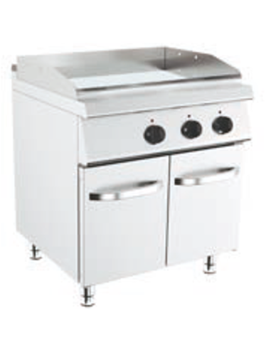 Fry top elettrico - Piastra 1/2 liscia e 1/2...