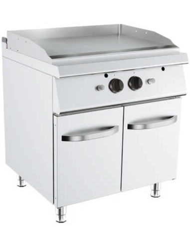 Fry top gas - Chrome striped plate - Dimensions...