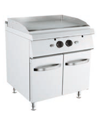 Fry top gas - Chrome smooth plate - Dimensions...
