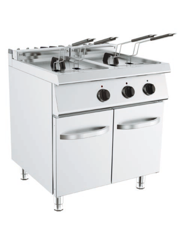 Electric fryer - Capacity 18 + 18 lt - cm 80 x...