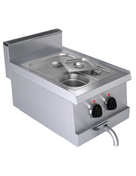 Baño eléctrico - N. 1 x GN 1/2 + 2 x GN 1/6 - cm 40 x 60 x 30 h