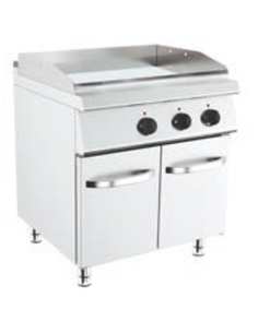 Fry top electric - Plate 1/2 smooth and 1/2 chromed strip...