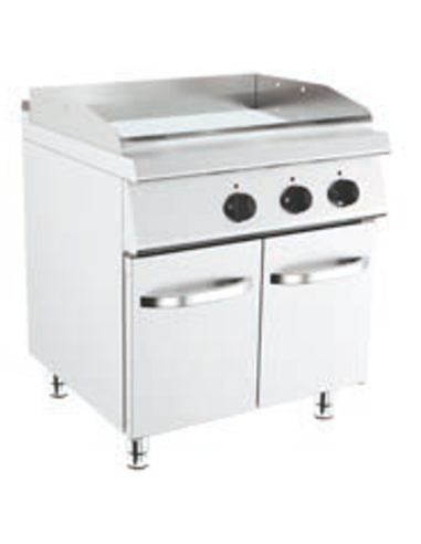 Fry top elettrico - Piastra 1/2 liscia e 1/2...