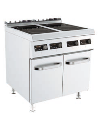 Cocina de inducción - N.4 incendios - cm 80 x...