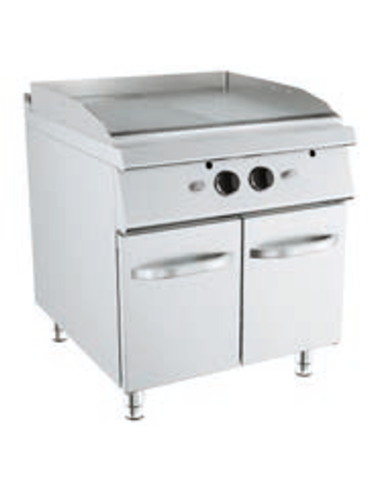 Fry top gas - Plate 1/2liscia and 1/2 chromed...