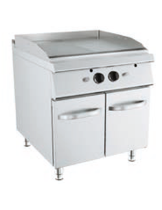 Fry top a gas - Piastra 1/2liscia e 1/2 rigata - cm 80 x... 2