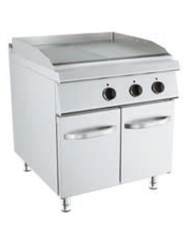 Fry top elettrico - Piastra 1/2 liscia e 1/2...