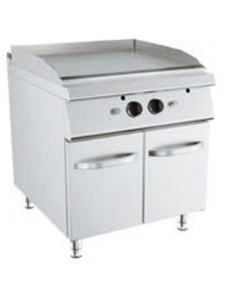 Fry top gas - smooth plate - Dimensions cm 80 x 90 x 90 h