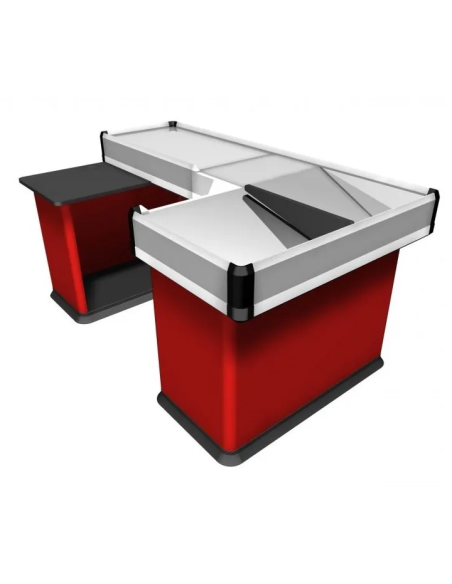 Static checkout counter with double basin - Scanner provision - cm 282.9 Static checkout counter with double basin - Scanner provision - cm 282.9