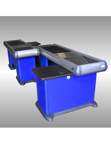 Mostrador de caja emparejado - Cinta transportadora - 518,6 cm