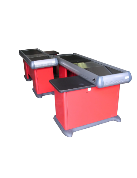 Coupled checkout counter - Conveyor belt - cm 418 Coupled checkout counter - Conveyor belt - cm 418