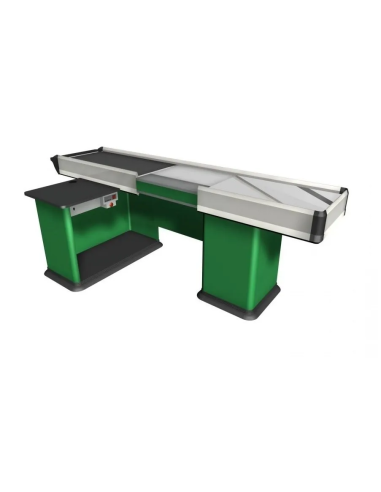 Motorized checkout counter - Scanner provision - cm 309.5
