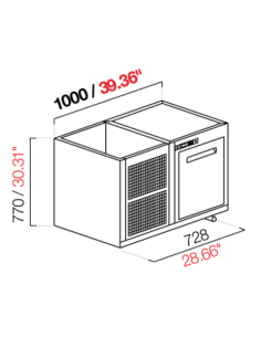Recessed hood - Negative Refrigerate - N. 1 door - cm 100... 2