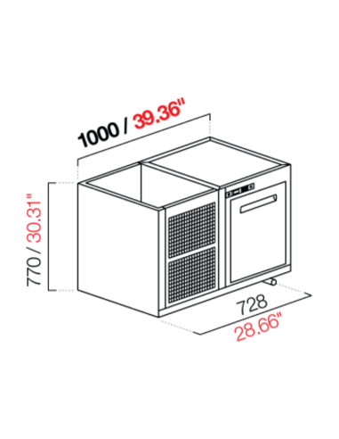 Cella da incasso - Refrigerata - N. 1 porta -...