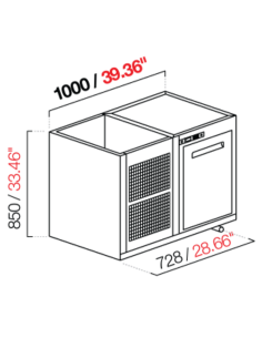 Recessed hood - Refrigerated - N. 1 door - cm 100 x 68.5... 2