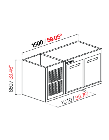 Recessed hood - Negative Refrigerate - N. 2...