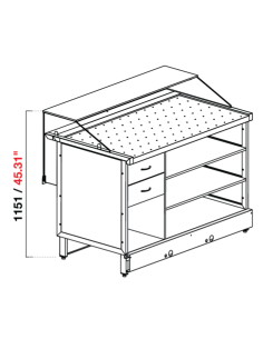 Pizza veterinaria - Neutra - Vidrio recto bajo - cm 150 x...