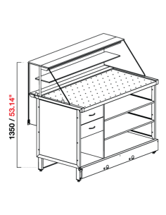 Pizza Veterina - Neutra - Vidrio derecho alto - cm 150 x...