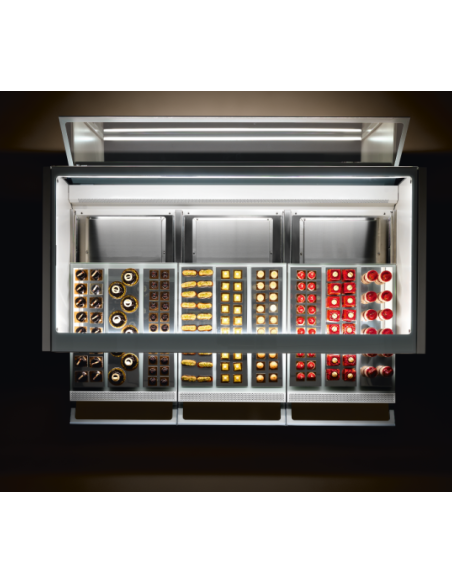 Pastry glass - Dimensions cm 120 x 85.2 x 115 h