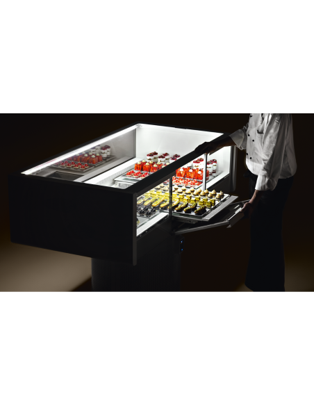 Cristal de pastelería - Dimensiones cm 175 x 85.2 x 115 h